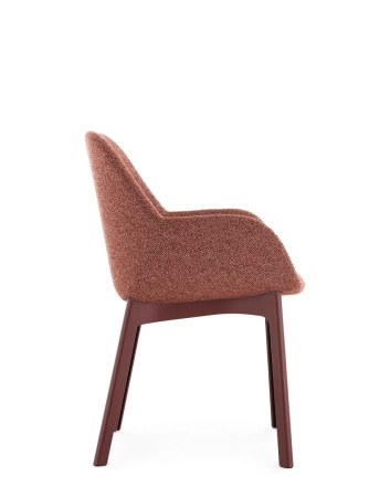 Clap Tissue Shirley Burgundy Rust Armchair