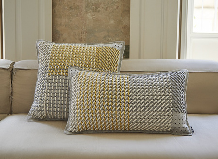 Gan Canevas Geo Rect Grey Pillow