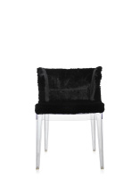 Mademoiselle Kravitz Chair Transparent Faux-Fur Woven Fabric