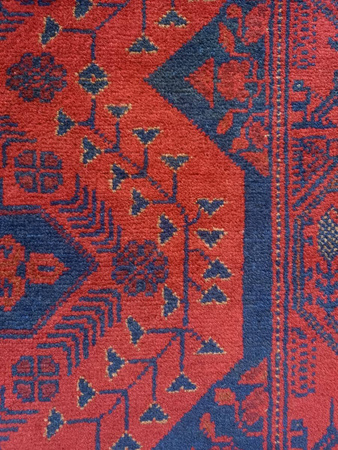 Afghan Khan Wool Carpet 081 x 122 119526