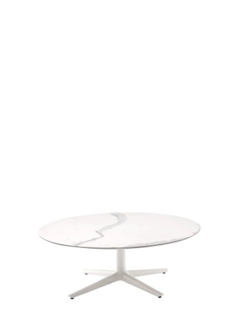  Multiplo Low Round Ø118 cm Table White White