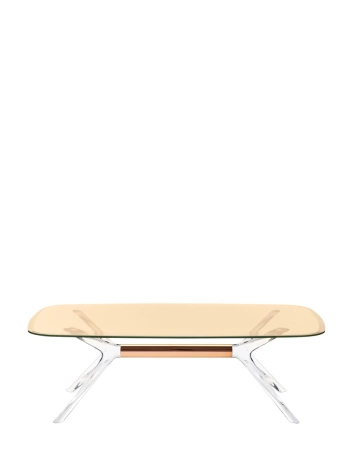 Blast Rectangular Transparent Brown Table