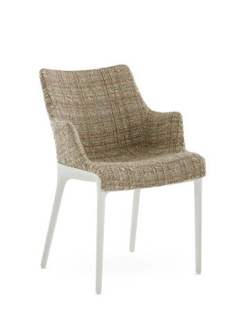 Eleganza Nia Peony Plain Chair White Cream