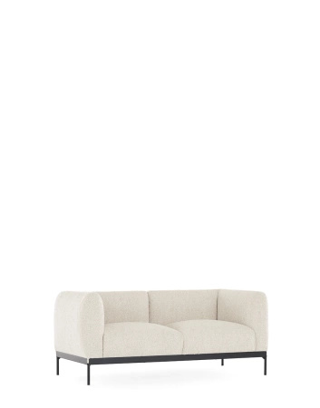 Asia Sofa Two-Seater (Bouclè) Biały