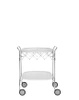 Gastone Chromo Book Cart White Glossy