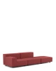 Plastics Tech Fabric Two-Seater + Pouf Sofa Brick