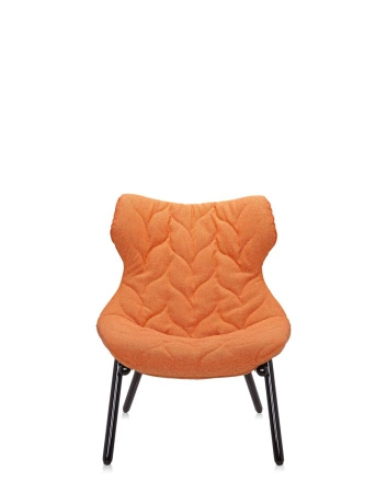 Foliage Trevira Armchair Black Orange