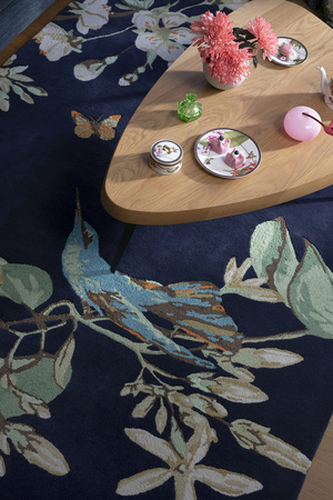 Wedgwood Home Hummingbird Navy rug 037818