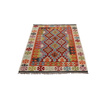 Wool kilim afghan rug multicolored 100365 140x100