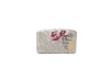 Gan Canevas Flowers Square Puff Natural