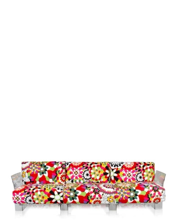 Pop Missoni Three-Seater Sofa Czerwony