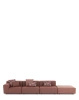 Plastics Outdoor Liberty 3 Seater + 1 Pouf Obi Check Sofa Rdzawy 