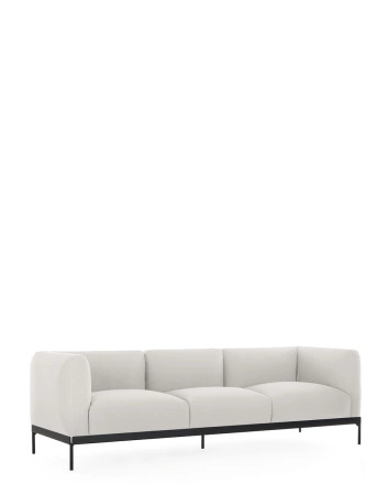 Asia Three-Seater Sofa (Cotone Plain) White
