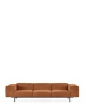 Largo Three-Seater Curly Sofa Orange