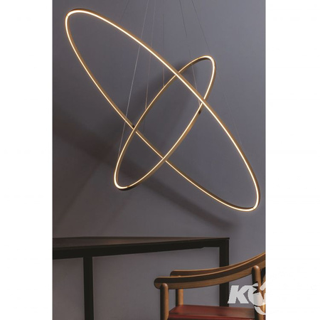 Lampa Wisząca Nemo Ellisse Double Mega 3000 K Złoty