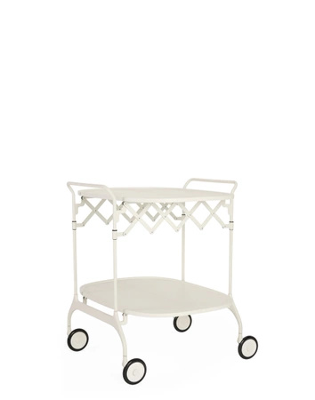 Gastone Book Cart White Matte