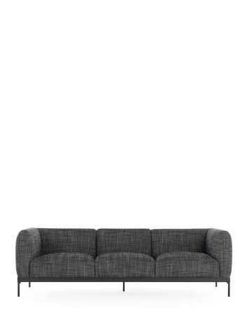 Asia Three-Seater Sofa (Cotone Structure) Black