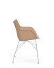 Q/Wood Basic Veneer Krzesło Jasne Drewno Chromowany FSC™
