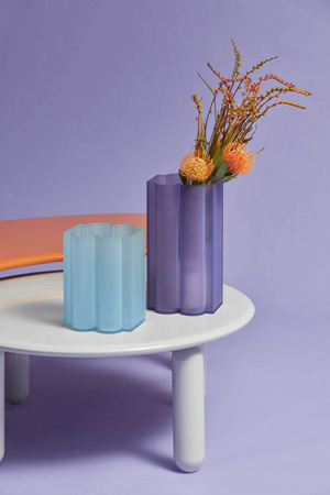  Okra 34 cm Bright Blue Vase