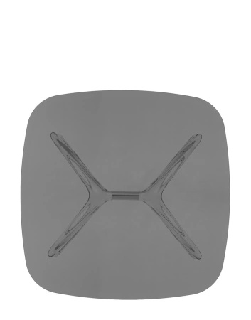 Blast Square Table Gray/Chrome
