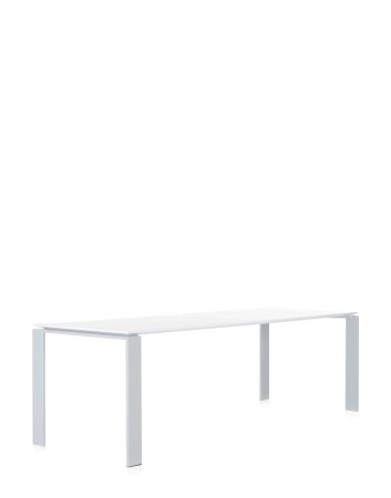  Four Rectangular 223x79 cm Stół Aluminiowy Biały