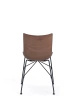 P/Wood Slatted Ash Krzesło Ciemne Drewno Czarny FSC™