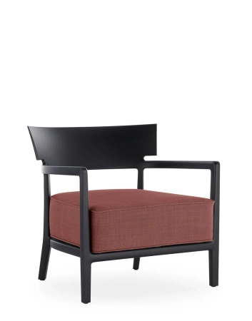 Cara Mat Outdoor Armchair Black Maroon