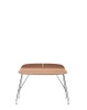 Earl Of Wood 119x65 cm Desk Bright Wood Chrome Plated