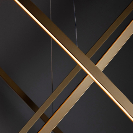 Lampa Wisząca Nemo Ellisse Double Mega 2700 K Złoty