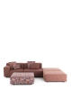Plastics Outdoor Liberty 2 Seater + 3 Pouf Sofa Rdzawy