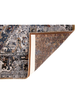 Louis de Poortere Antiquarian Antique Heriz Divan Rug Blue 8707