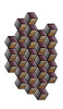 Gan Kilim Parquet Hexagon Carpet Orange