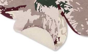Ted Baker Shaped Magnolia Burgundy rug 162303