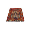 Wool kilim afghan rug multicolored 100059 125x88