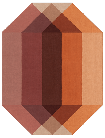 Dywan Gan Diamond Orange-Wine Outdoor