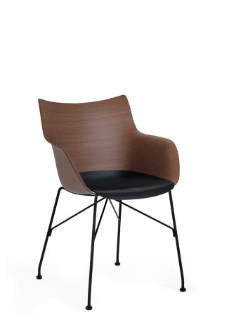 Q/Wood Basic Veneer Chair Dark Wood Black FSC™