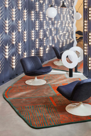 Toulemonde Bochart Antica Rouge vert carpet