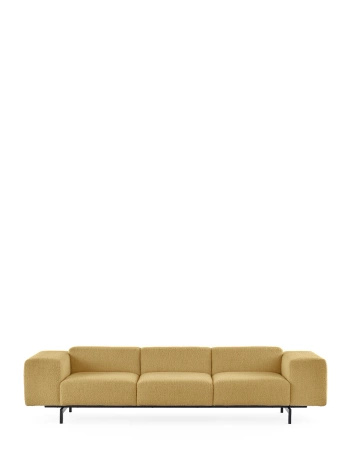Largo Three-Seater Curly Sofa Yellow