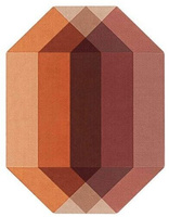 Dywan Gan Diamond Wool Orange-Wine