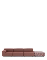 Plastics Outdoor Liberty 3 Seater + 1 Pouf Artemis Sofa Rdzawy