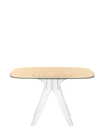  Sir Gio Square 120x120 cm Transparent Brown Table