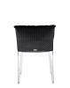 Mademoiselle Kravitz Chair Transparent Faux-Fur Woven Fabric