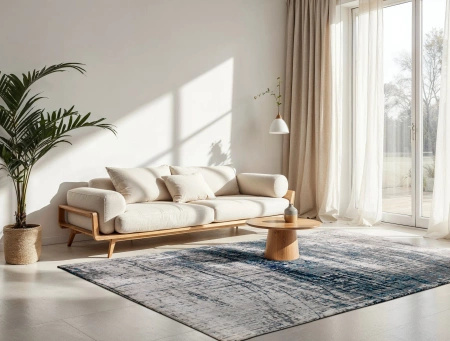 Louis de Poortere Mad Men Griff Bronx Azurite rug 8421