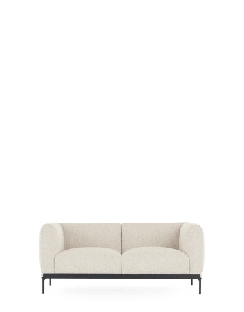Asia Sofa Two-Seater (Bouclè) Biały