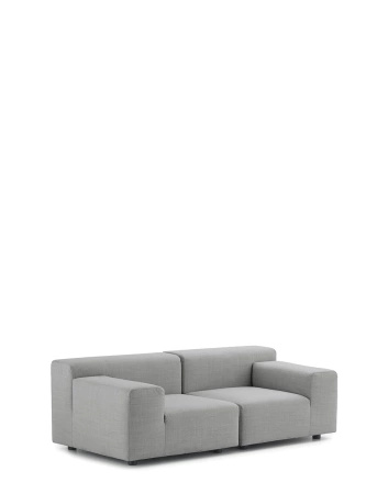 Plastics Outdoor Two-Seater Sofa Gray