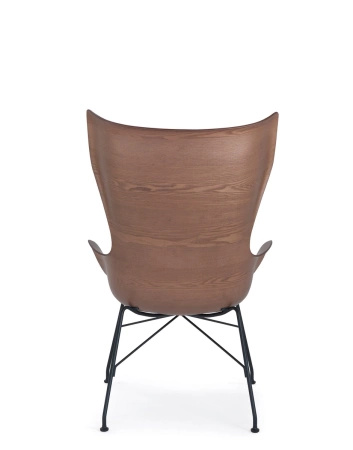 K/Wood Slatted Ash Krzesło Ciemne Drewno Czarny FSC™
