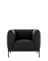 Asia Leather Black Armchair