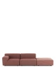 Plastics Outdoor Liberty 2 Seater + 1 Pouf Obi Check Sofa Rusty