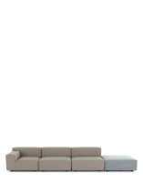 Plastics Outdoor Liberty 3 Seater + 1 Pouf Obi Check Sofa Beżowy