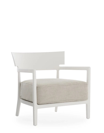  Cara Mat Armchair White Beige